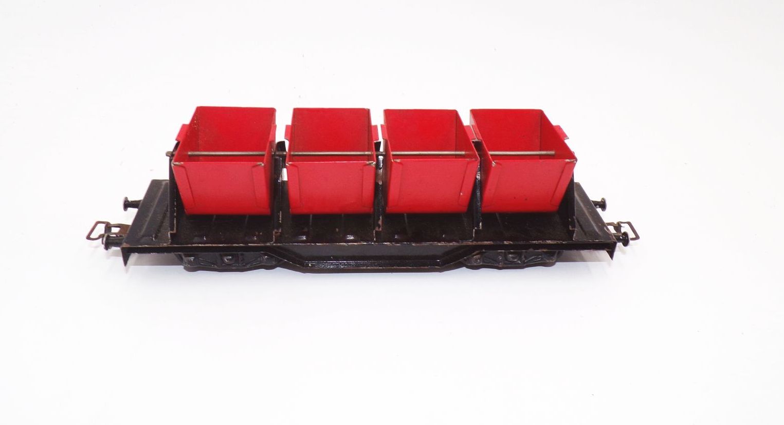 Alter Blech Kipplorenwagen 4achser Kippwagen H0 wohl Dahmer Elcke 