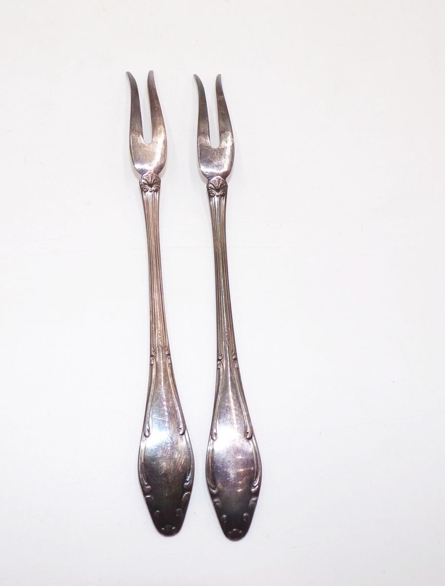 2 Fleischgabeln Vorlegebesteck ABS 40 Antik Vintage 2 Fleischgabeln Vorlegebesteck ABS 40 Antik Vintage