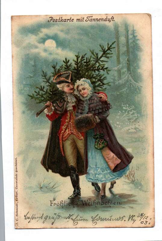 Ak Fröhliche Weihnachten Postkarte 1903