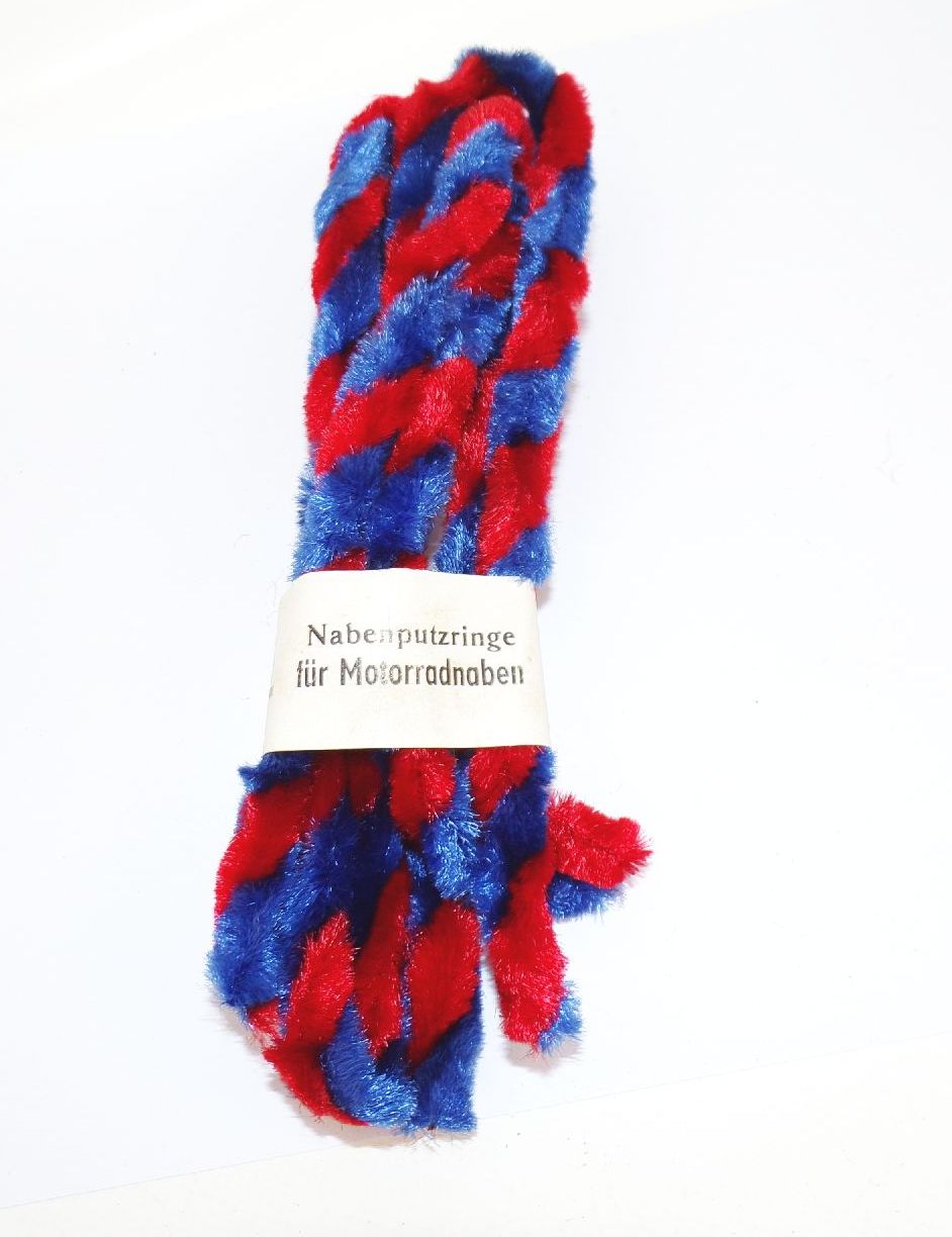 Wüma Putzring Motorradnabe Nabenputzring blau rot DDR Nabenring Oldtimer