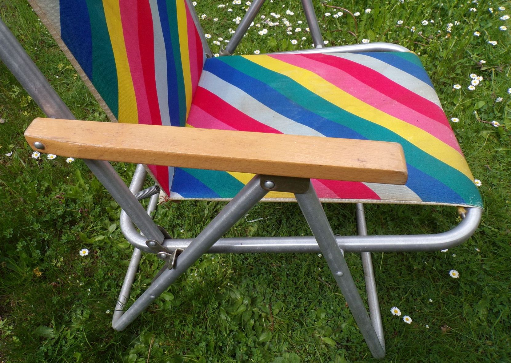 Alter Campingstuhl Bunt Retro DDR Klappstuhl true vintage