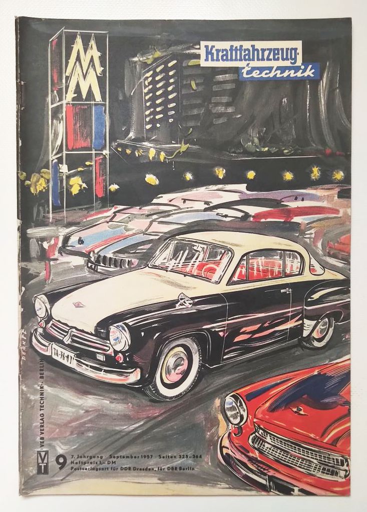 Zeitschrift KFT DDR Nr 9 Motor RH50 Moped SR1 Kraftfahrzeugtechnik 1957