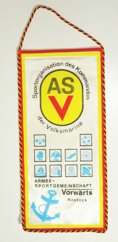 Alter Wimpel ASV Volksmarine Vorwärts Rostock DDR 