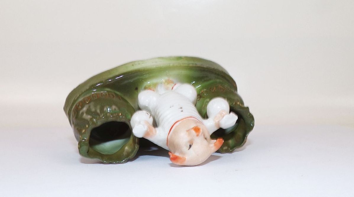 Alte Porzellanfigur Schweine Glücksschweine 2 Stück Schweinchen vor ...