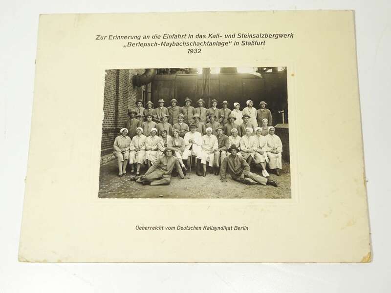 Gruppenfoto Erinnerung Besuch Salzbergwerk Staßfurt 1932 Kalisyndikat Foto 