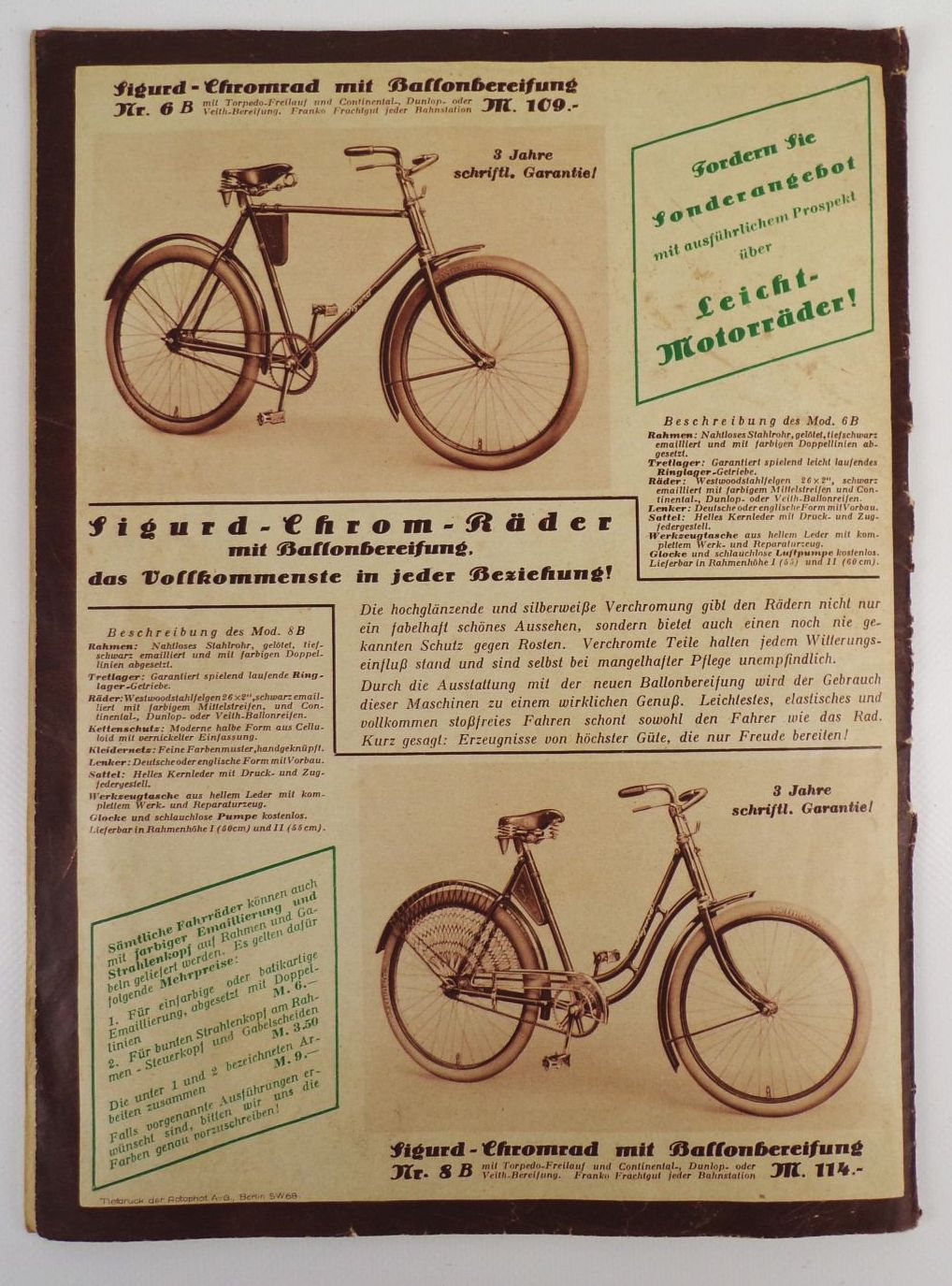 Sigurd Kassel Katalog Fahrräder Musikinstrumente Werkzeug 1931 Sigurd Kassel Katalog Fahrräder Musikinstrumente Werkzeug 1931