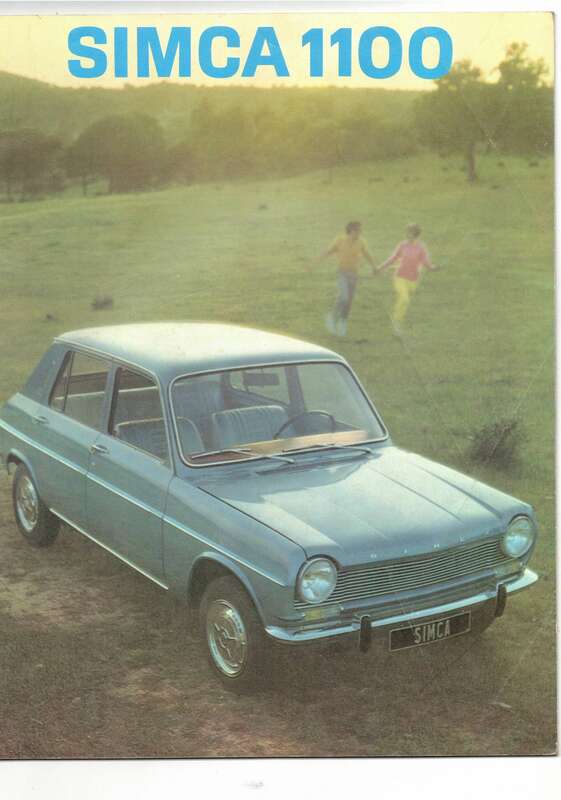 Simca 1100 Werbe Broschüre 1967