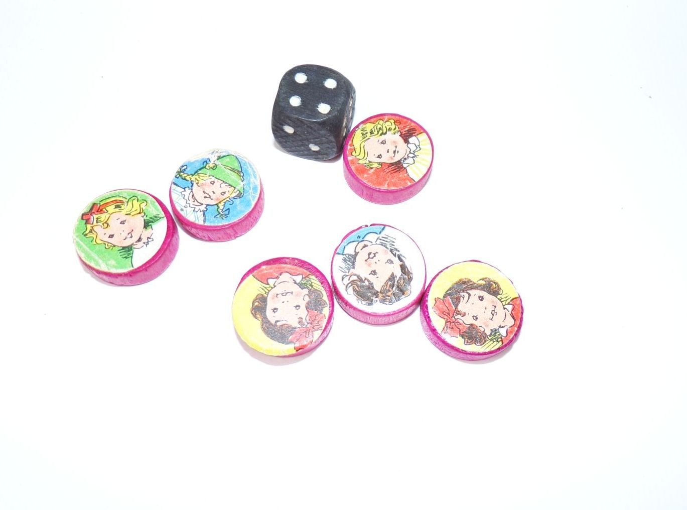 Ein fröhlicher Kinderausflug Scholz Mainz 1930 er Würfelspiel Brettspiel