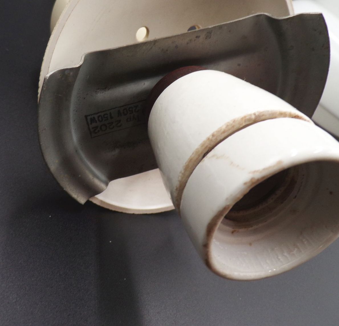 Alte Bauhaus Deckenleuchte Weiss E27 Vintage Deckenlampe