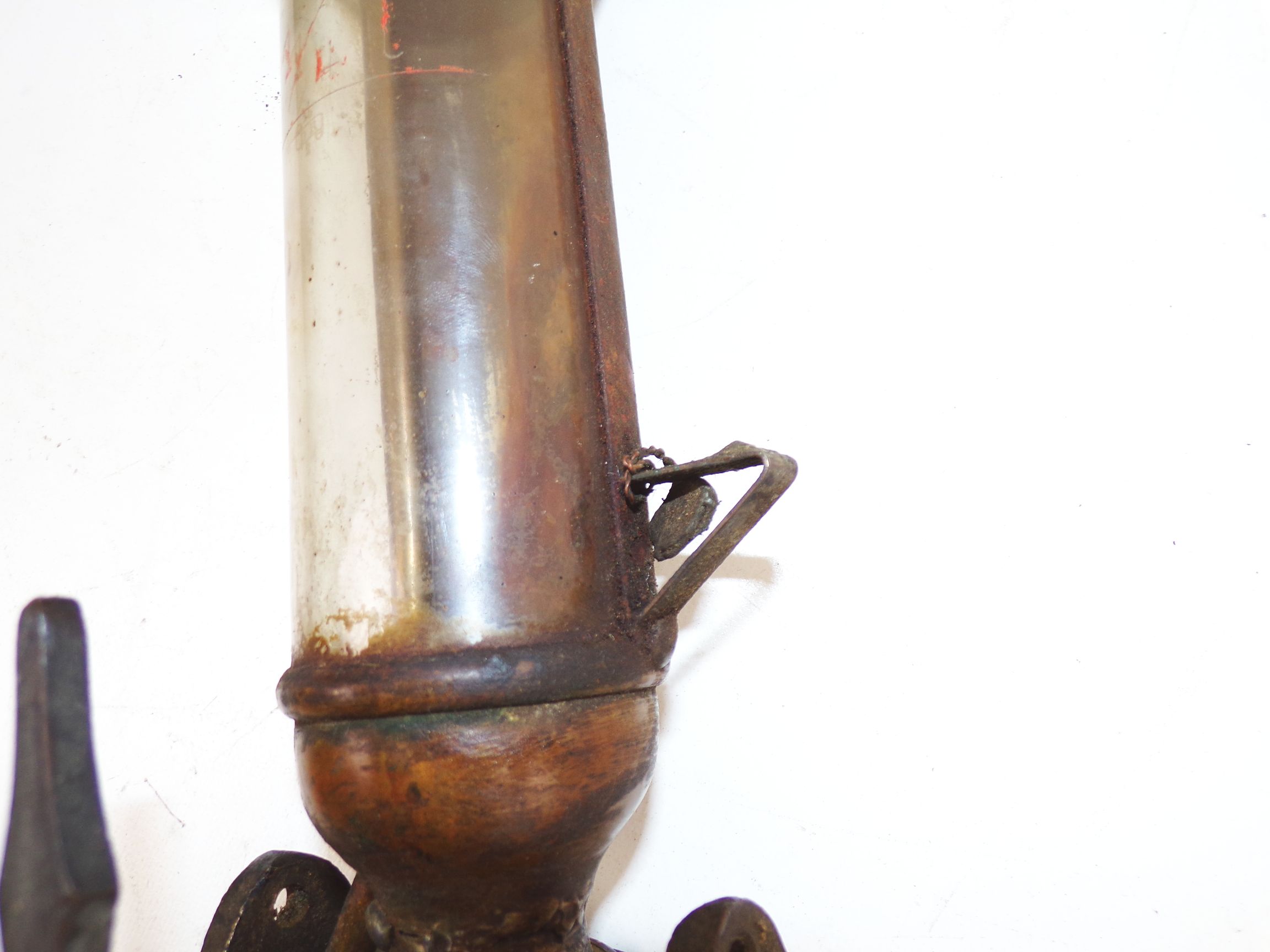 Alter Petroleum Abfüller Spender Mineralöl Tankstelle Zapfanlage vor 1945