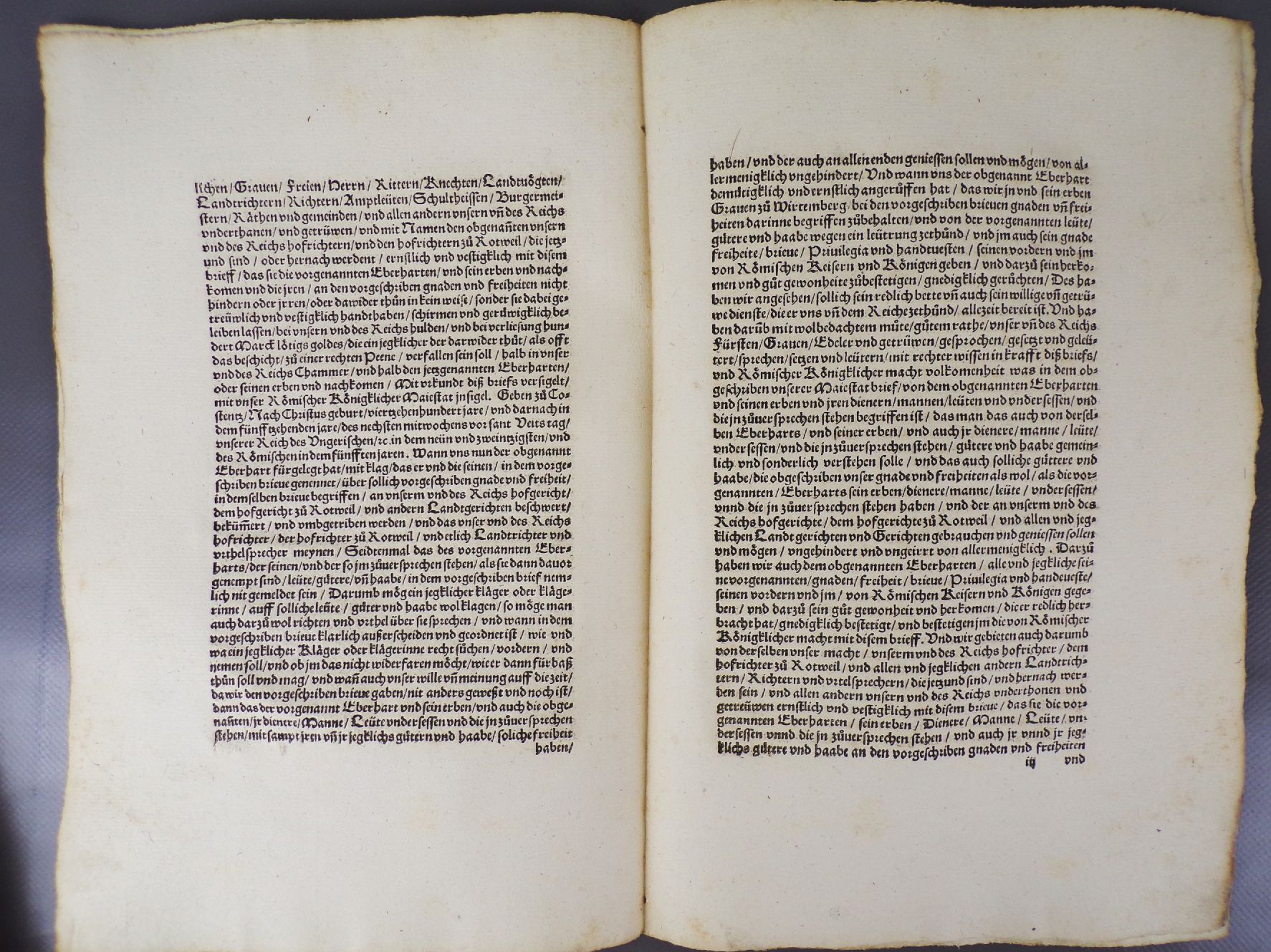 Gerichtsurteil Graf Johannes von Sulz Hofrichter Kaiser Friedrich 1454 Gerichtsurteil Graf Johannes von Sulz Hofrichter Kaiser Friedrich 1454