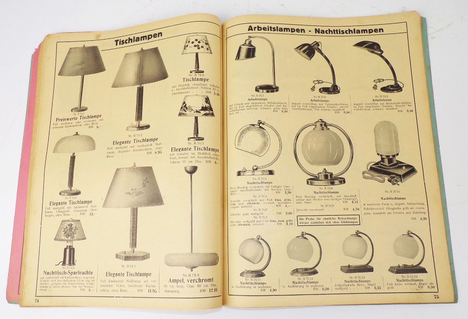 Alter Katalog Bernhard Wedler Breslau Radio Elektroteile und Zubehör 1937 Lampen