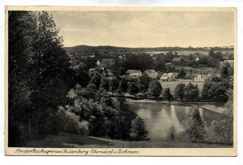 Ak An der Reichsgrenze Seidenberg-Ebersdorf i. Böhmen 1937