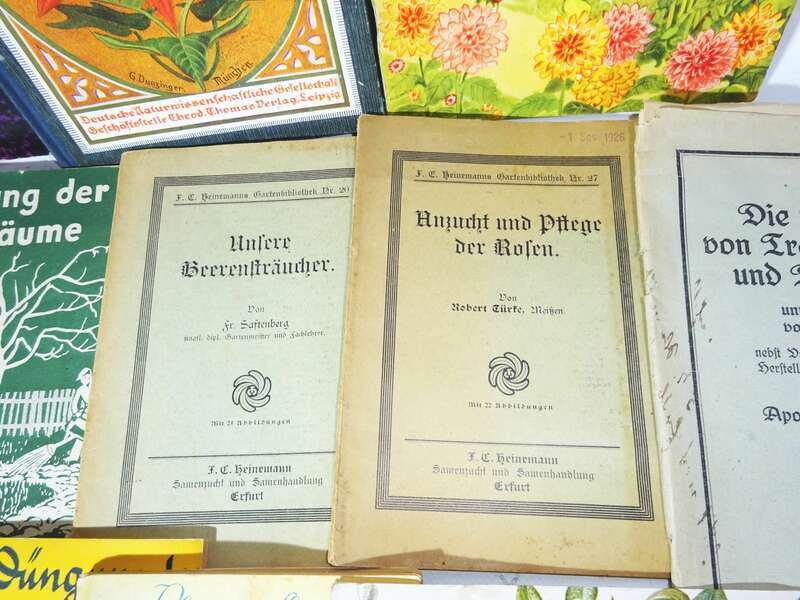 Garten Blumen Pflanzen Düngung Obstbau alte Bücher