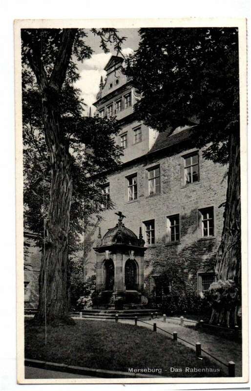 Postkarte Merseburg Das Rabenhaus 1936