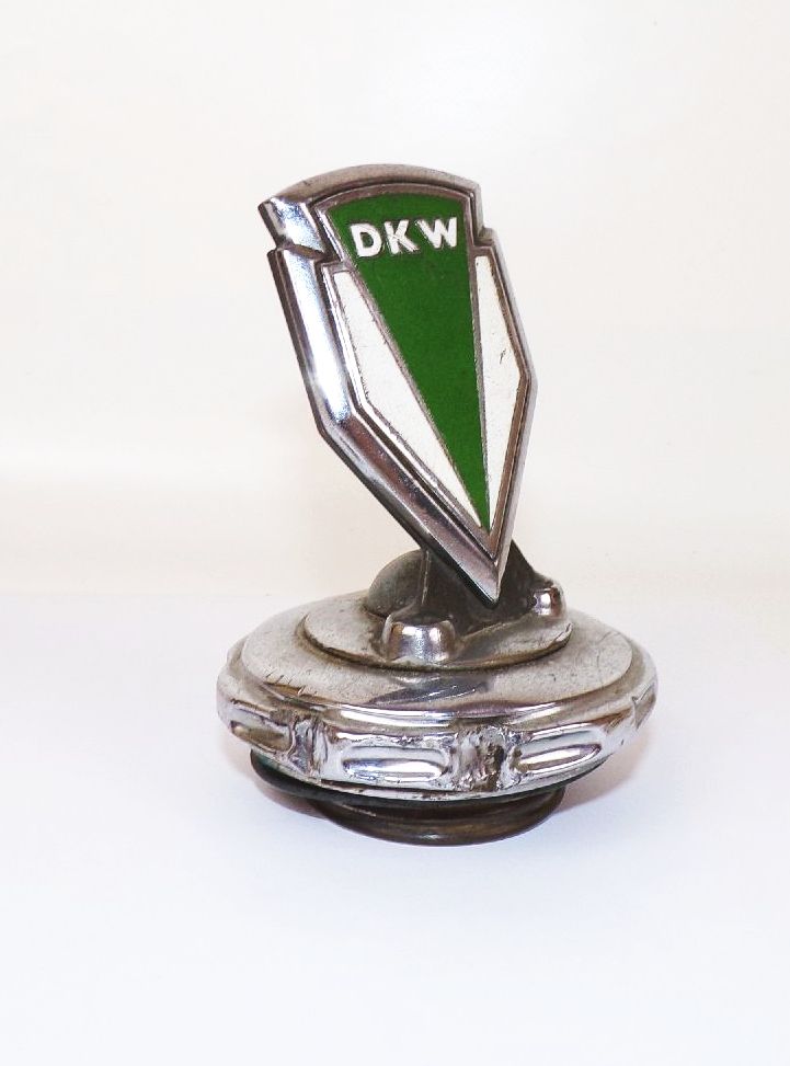 Alte DKW Kühlerfigur Emaille Emblem Vorkrieg Oldtimer
