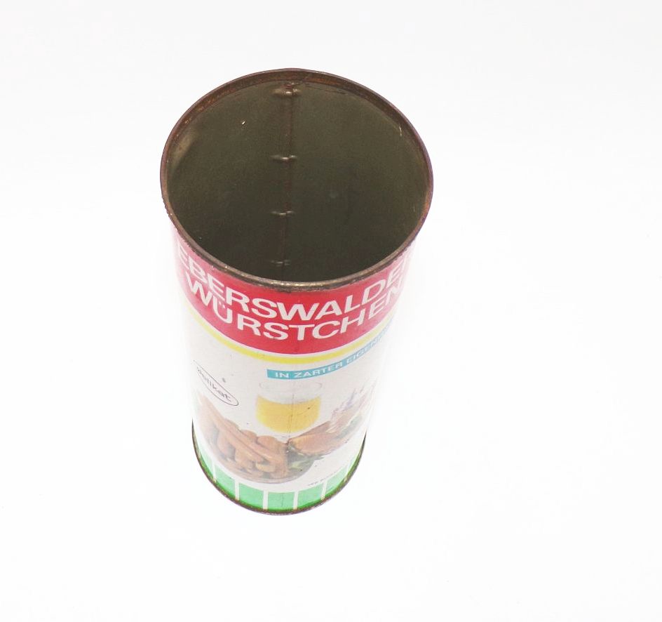 Eberswalder Würstchen Dose DDR leer Reklame Sammler Delikat 