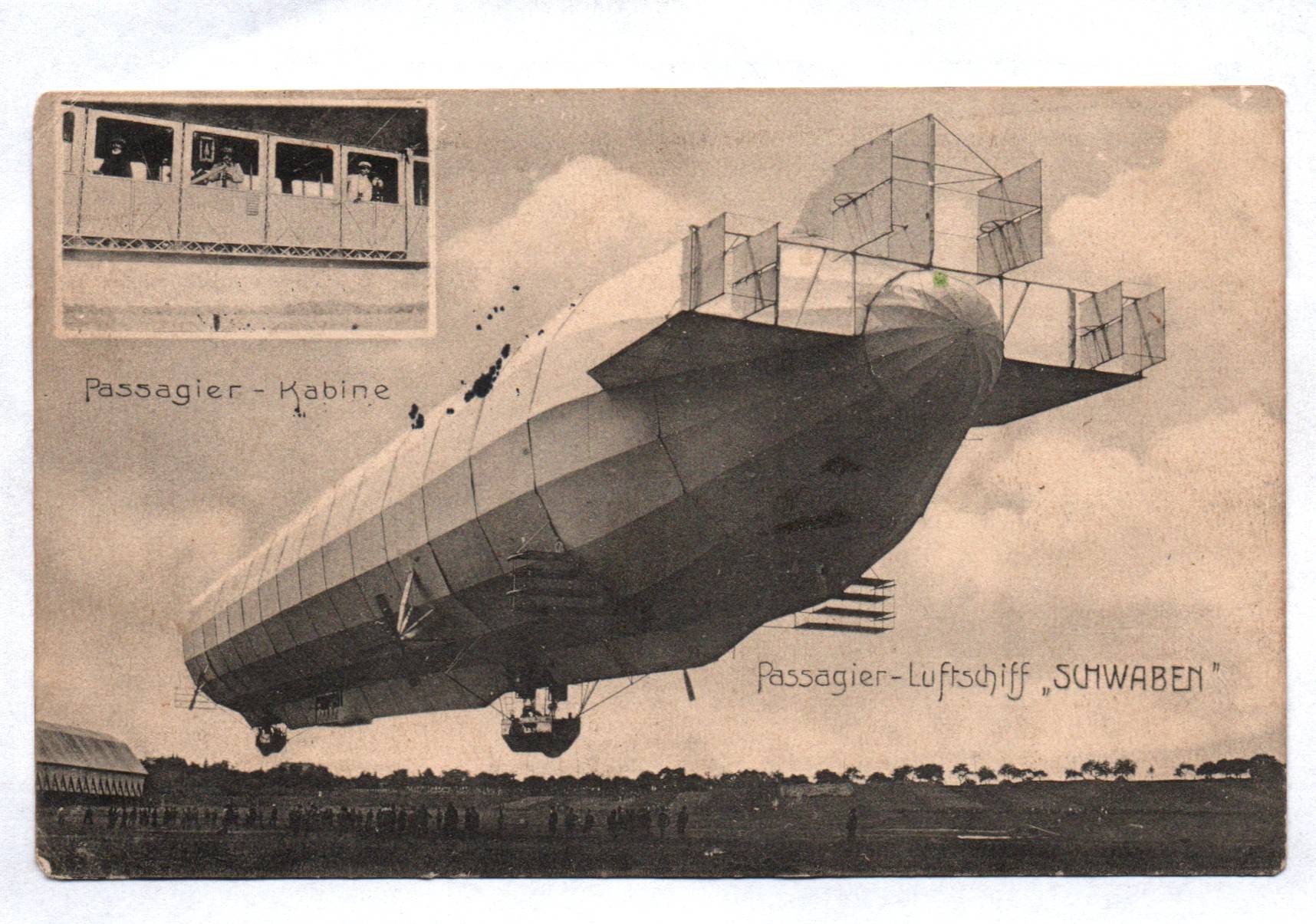 Ak Passagier Luftschiff Schwaben 1916 Feldpost 