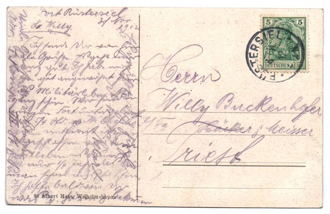 Ak Wilhelmshaven SMS von der Tann 1912 Marine Kreuzer Ak Wilhelmshaven SMS von der Tann 1912 Marine Kreuzer