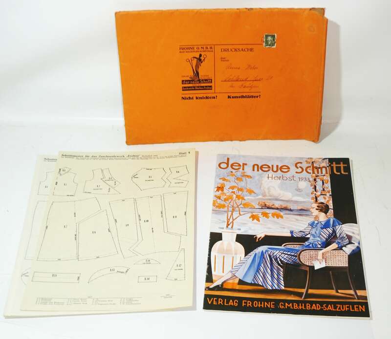 Der neue Schnitt Herbst 1933 Verlag Frohne Gmbh Bad-Salzuflen Schnittmuster !  