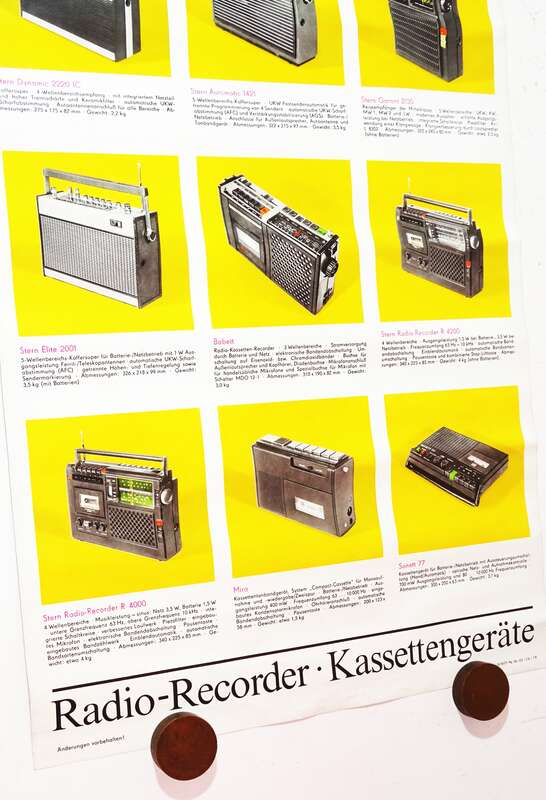RFT Plakat 1978 Sonett Radios Stern Rekorder Transistorradio 