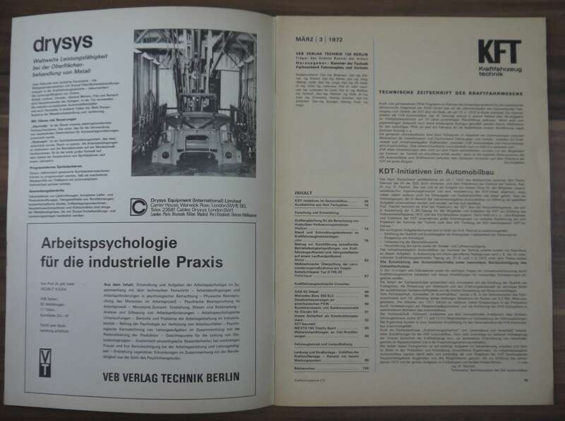 Beurteilung MZ ETS 150 Heft KFT März 1972 VEB Verlag MZ ETS 125 150 Zeitschrift DDR