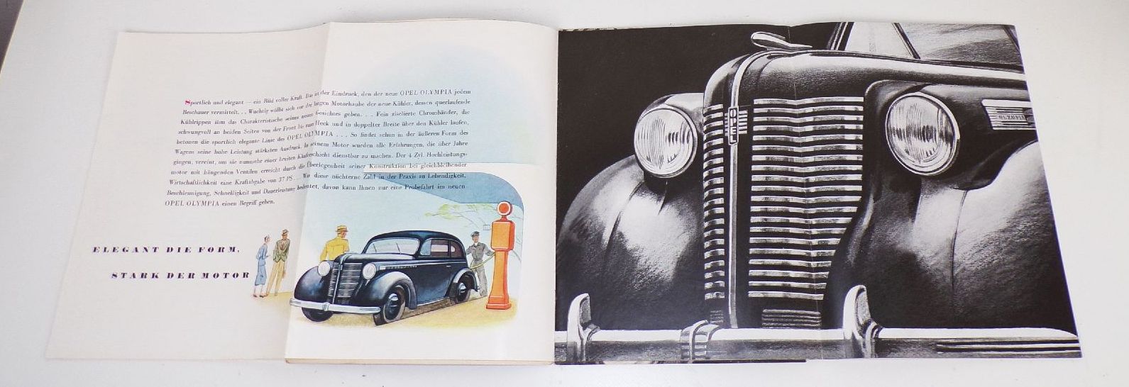 Werbe Broschur Opel Olympia um 1935 Oldtimer 