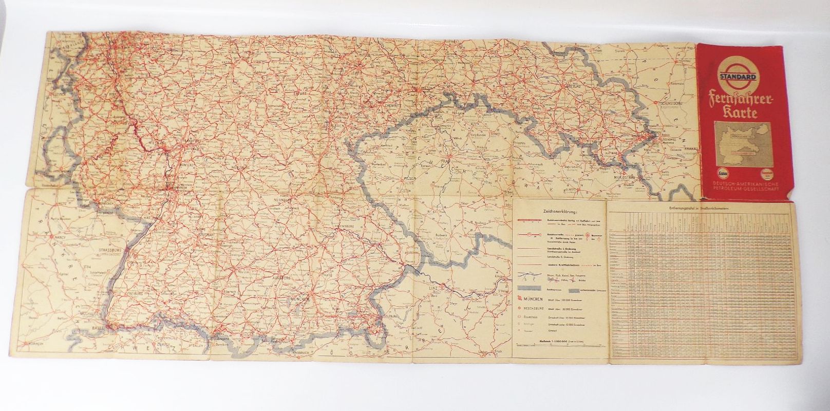 Standard Fernfahrer Karte Deutsches Reich Norden Süden Gebiete Esso 1930 er Standard Fernfahrer Karte Deutsches Reich Norden Süden Gebiete Esso 1930 er