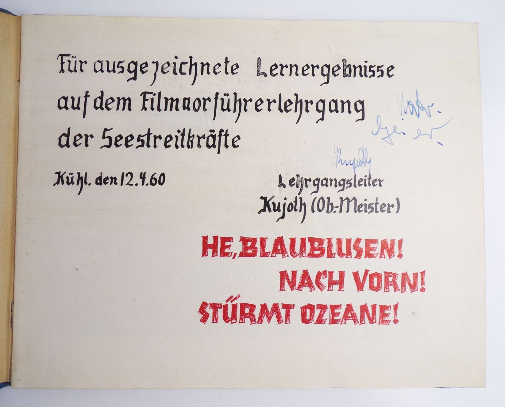 He Blaublusen Nach Vorn Stürmt Ozeane 1960 Marine Seestreitkräfte He Blaublusen Nach Vorn Stürmt Ozeane 1960 Marine Seestreitkräfte