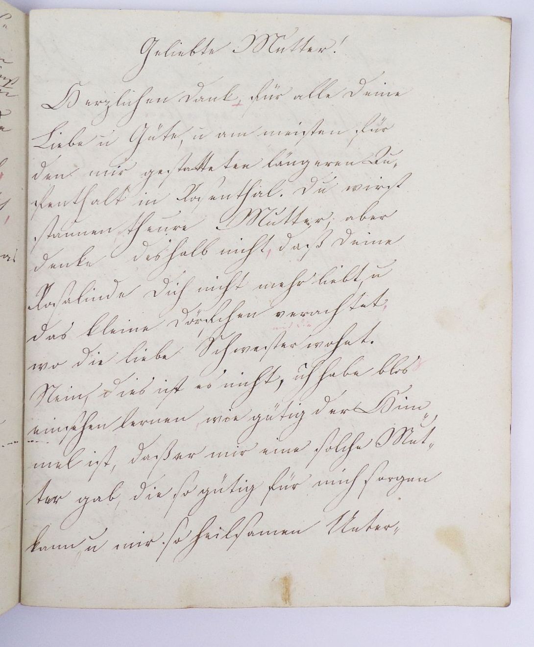 Handgeschriebenes Heft 1826 alte Schrift Schreibheft Schulheft 