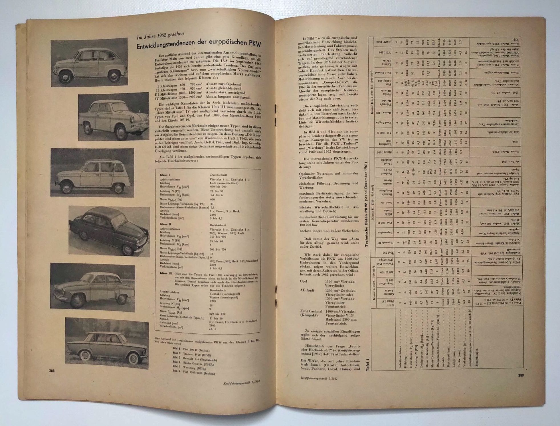 Kraftfahrzeugtechnik Zeitschrift DDR Nr 7 Trabant Camping 1962 Kraftfahrzeugtechnik Zeitschrift DDR Nr 7 Trabant Camping 1962