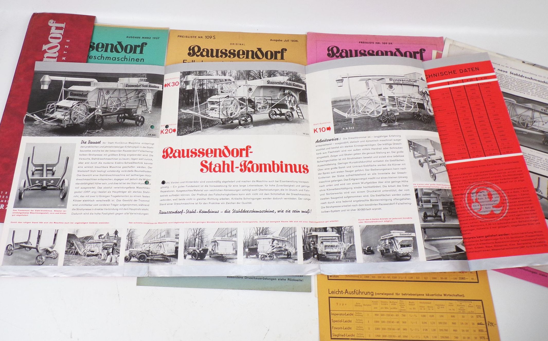 Raussendorf Singwitz Bautzen Reklame Mappe Saugzug Strohpresse 1930er 