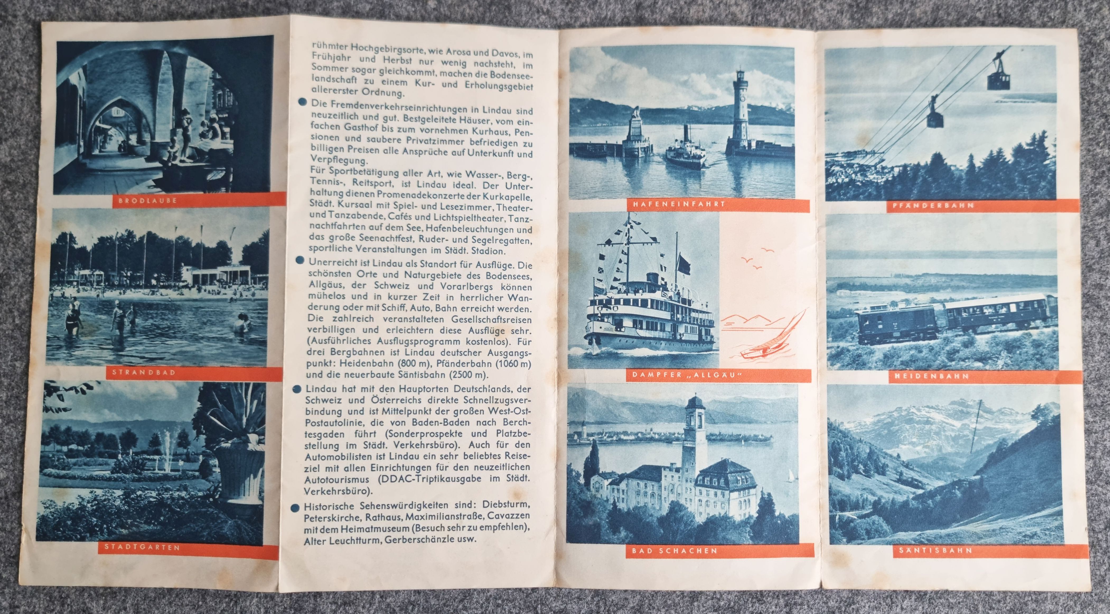 Lindau im Bodensee alter Reiseprospekt Die Inselstadt des Südens Lindau im Bodensee alter Reiseprospekt Die Inselstadt des Südens