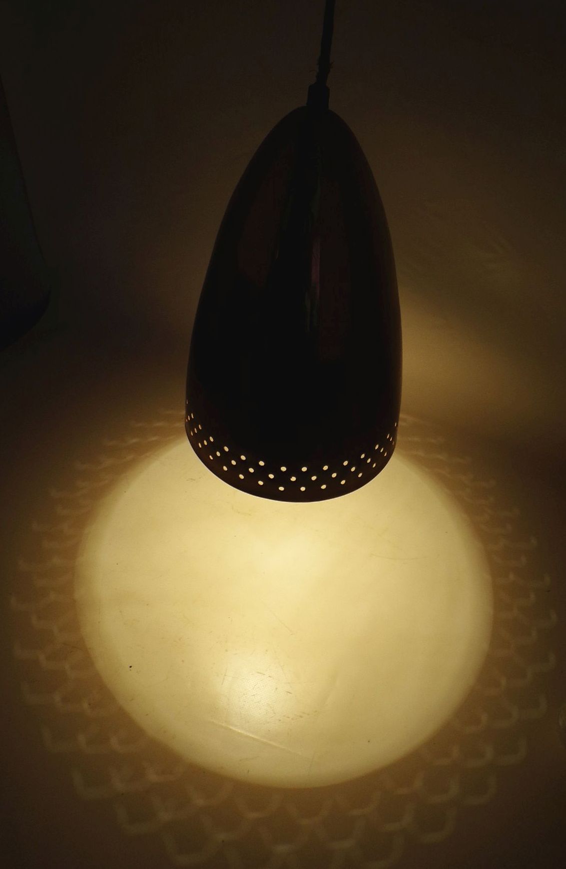 Alte Design Deckenleuchte Metall E27 DDR Deko Lampe Pendelleuchte