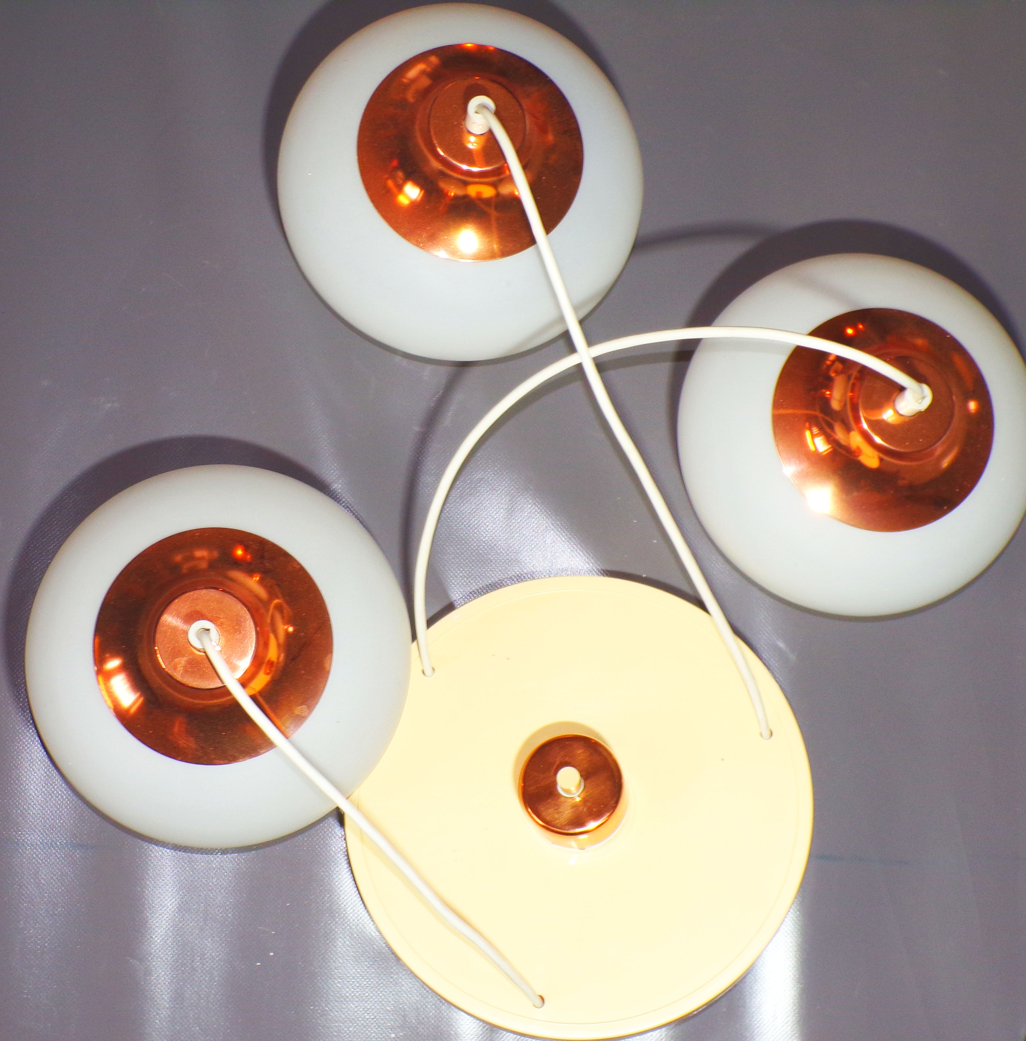 Kaskadenlampe 3flamig Deckenlampe E27 Hängelampe 1970er Lampe