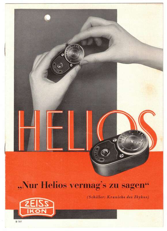 Prospekt Helios Belichtungsmesser Zeiss Ikon 1930er !