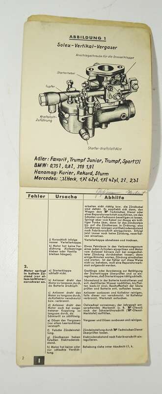 BP Ratschläge gegen Motorstörungen Reklame Sammler Kfz Oldtimer