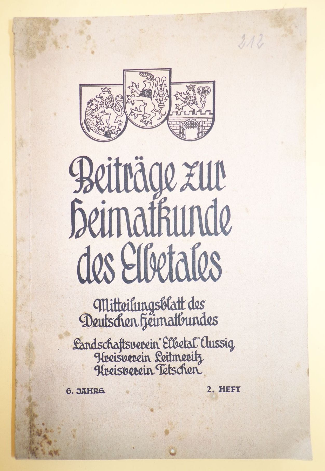 Beiträge zur Heimatkunde des Elbetales Böhmen 2 Heft 1944