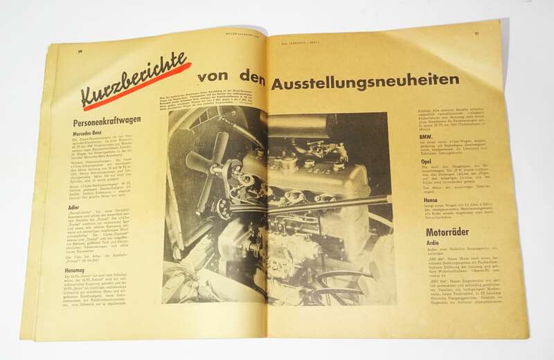 Motor und Sport Heft Heft 7  1936 internationale Automobil  und Motorrad-Austellung 1 Austellungsheft