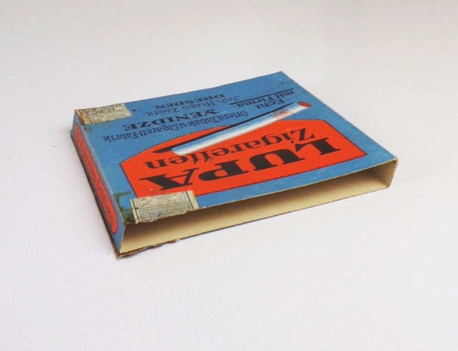 Alte Lupa Zigaretten Yenidze Dresden Zigaretten Reklame Pappschachtel 