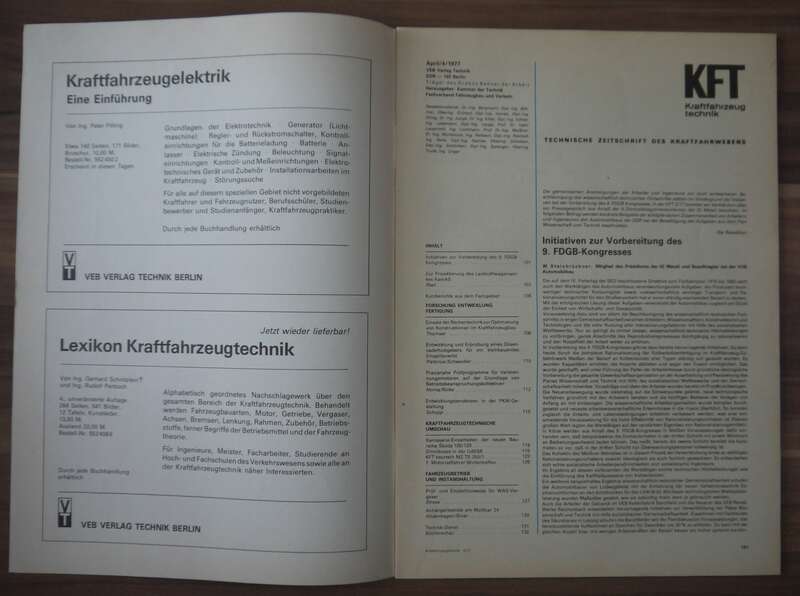 Karosserie Neuheiten des Skoda 105 120 April 1977 KFT MZ TS 250 1 de luxe