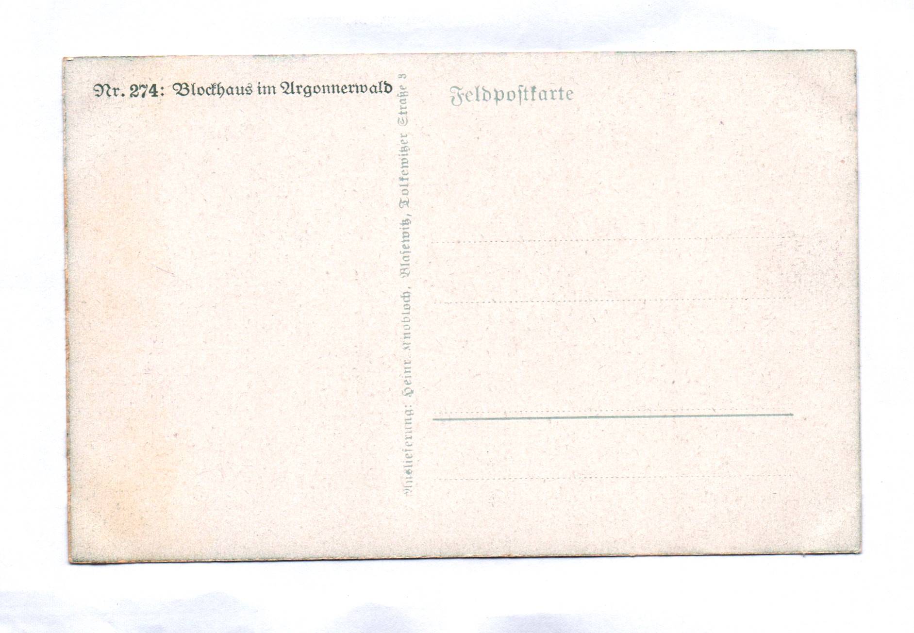 Feldpostkarte Ak Blockhaus im Argonnerwald Feldpostkarte Ak Blockhaus im Argonnerwald