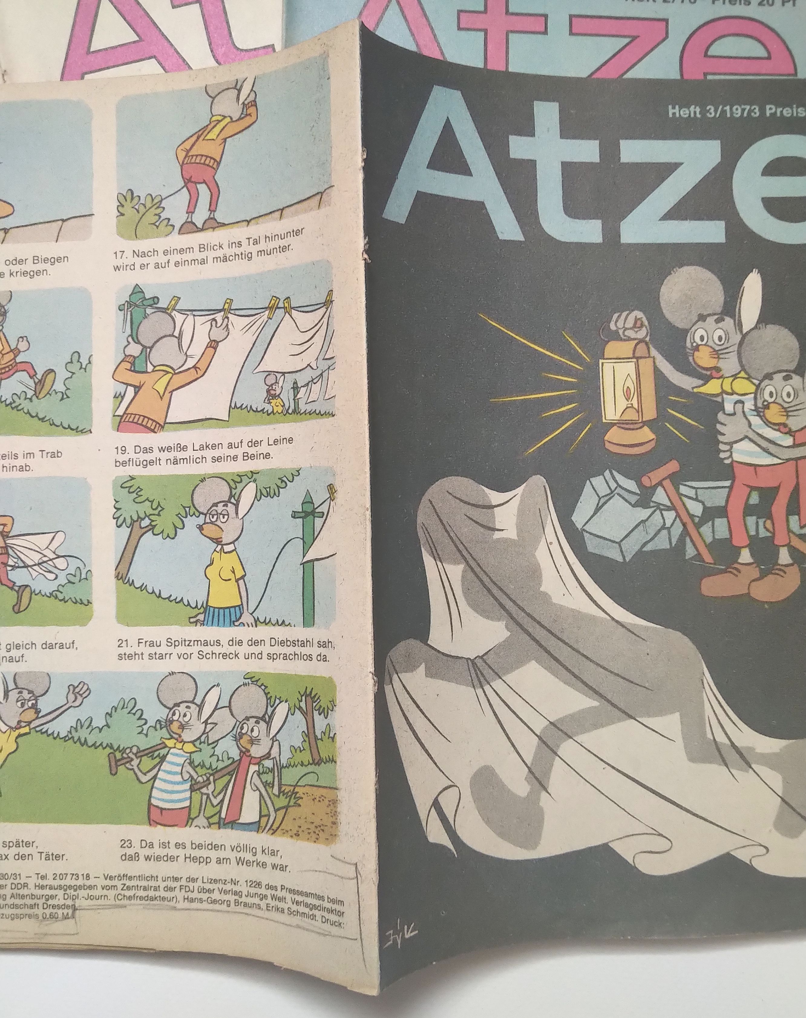 Atze Hefte Original DDR Kinderheft 12 Hefte Jahrgang 1973 Atze Hefte Original DDR Kinderheft 12 Hefte Jahrgang 1973