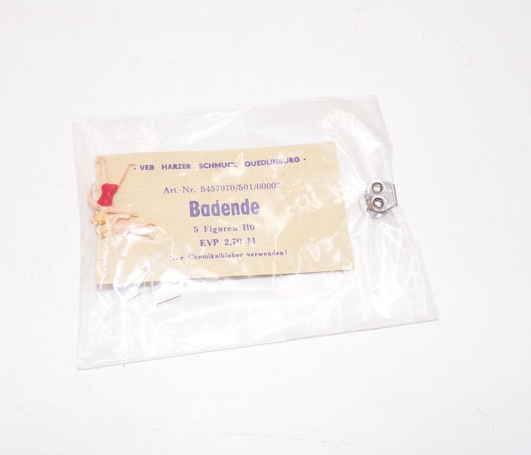 H0 Figuren Badende Modelleisenbahn DDR VEB Harzer Schmuck Quedlinburg NOS