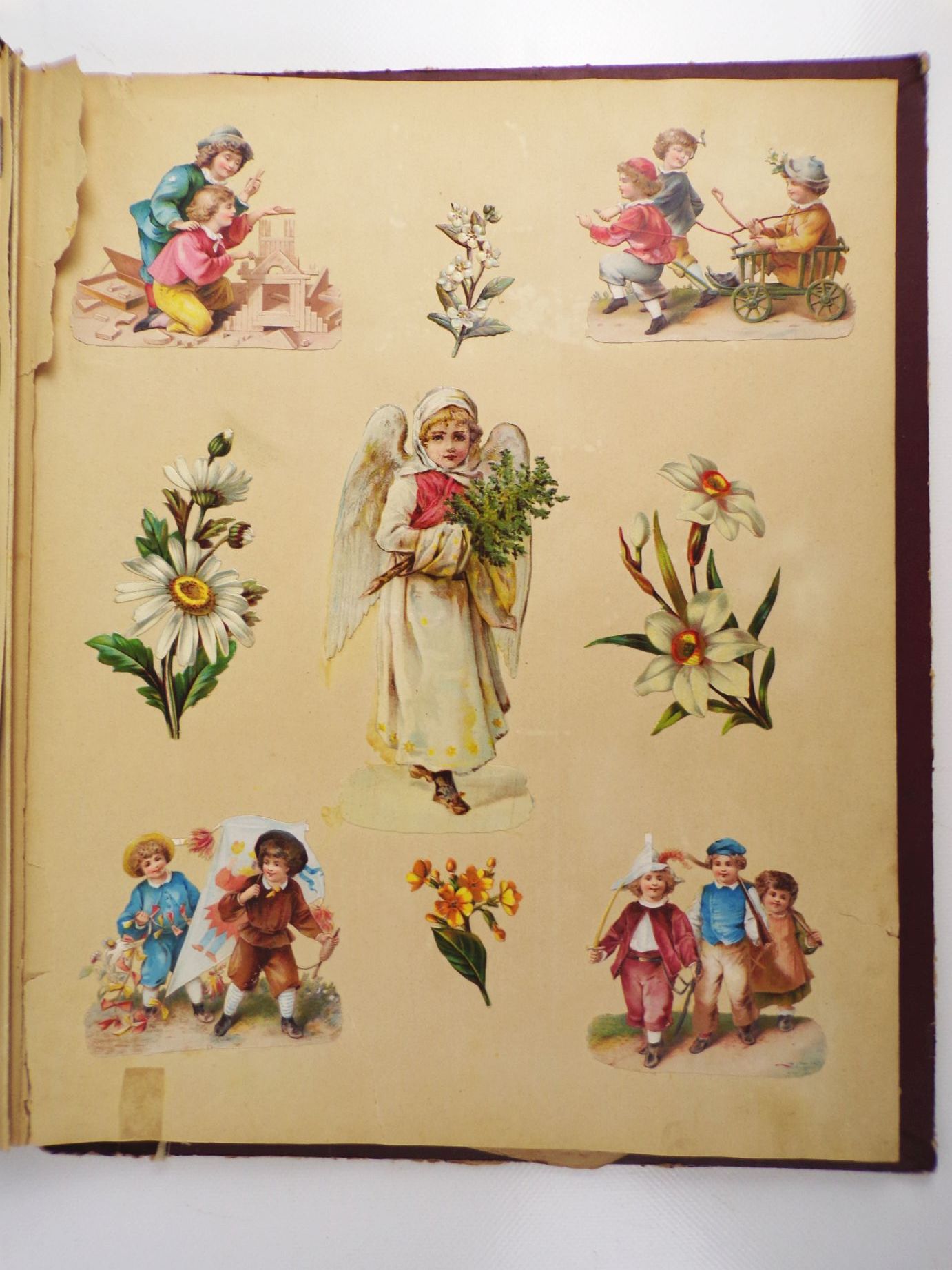 Konvolut alte Oblaten Glanzbilder um 1900 scraps