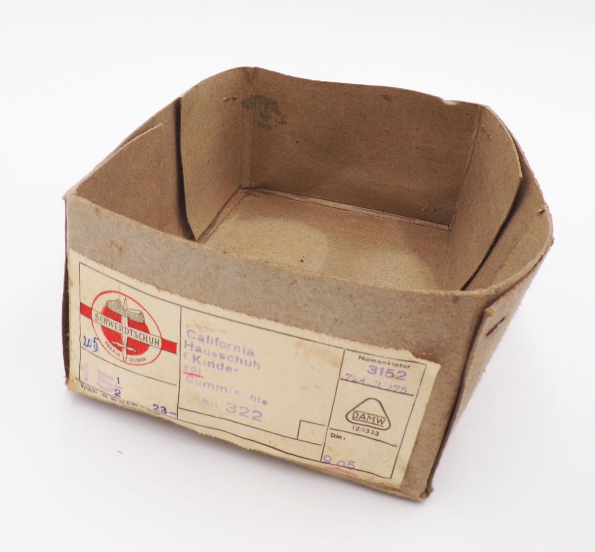 Alte Kinder Hausschuhe blau Schuhe Größe 25 Deko 1950 er Vintage 