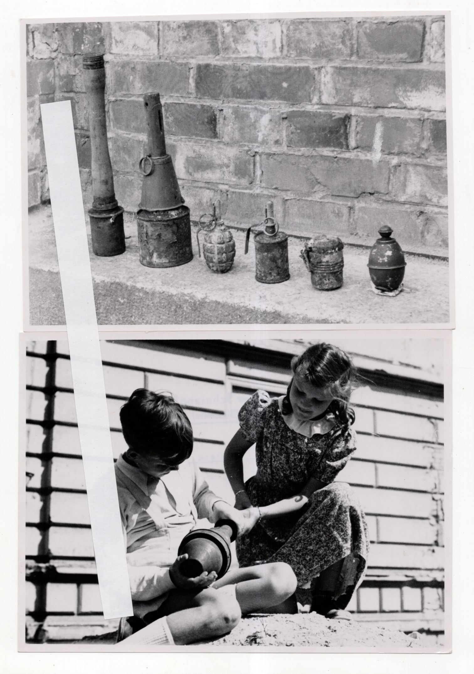 Fotos Kommando der Schutzpolizei Munitionsfunde Kinder 1945 
