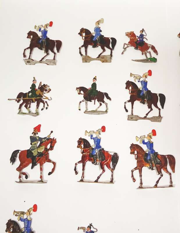 Alte Zinnfiguren Trompeter Korp Königshusaren Regiment Nr 18 Zinnsoldaten
