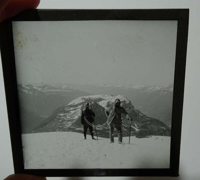 Foto Nachlaß Dia Glasplatten Italien Reise Alpen um 1910 Glasdias Holzschalten