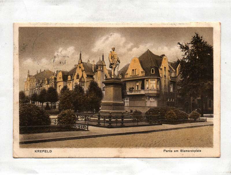 Ak Krefeld Partie am Bismarckplatz 1916